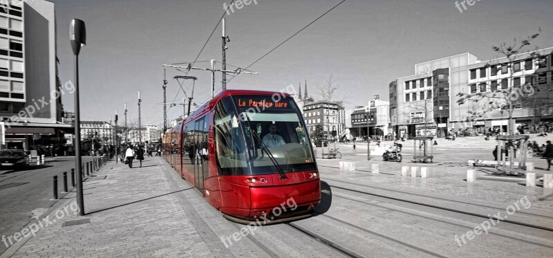 Tram Clermont Public Transport Auvergne France