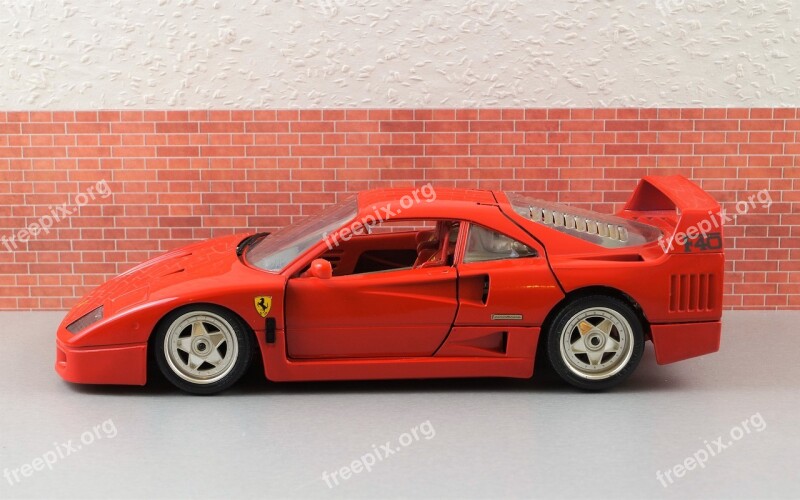 Model Car Auto Ferrari Red Sports Car