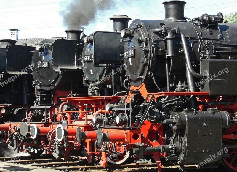 Locomotive Parade Steam Locomotive Track Star Locomotive Shed Exhibition