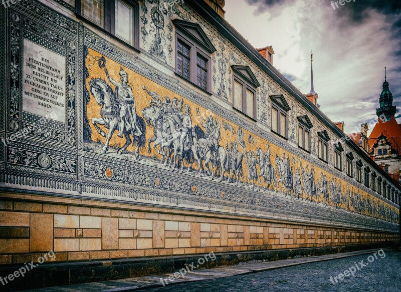 Dresden Historic Center Princes Saxony Germany