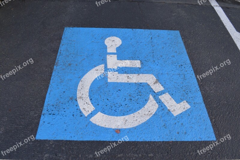 Handicap Ada Parking Space Parking Wheelchair