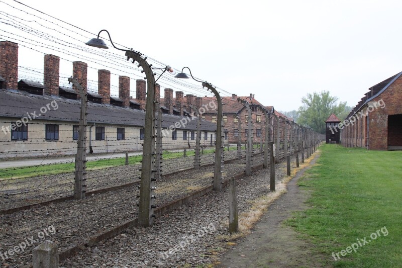 Auschwitz Poland Nazism Prison Fence