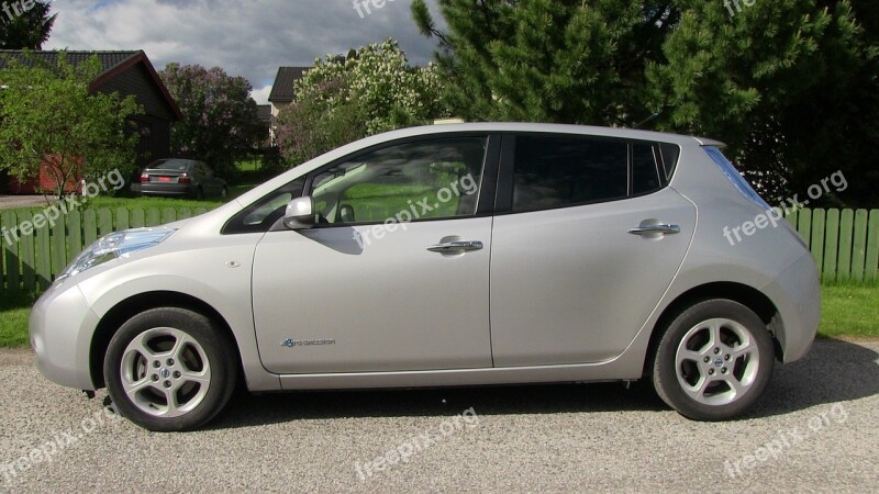 Car Nissan Leaf Electric Free Photos