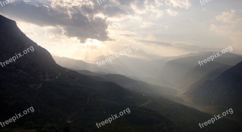 Delphi Mountains Ancient Mystical Oracle