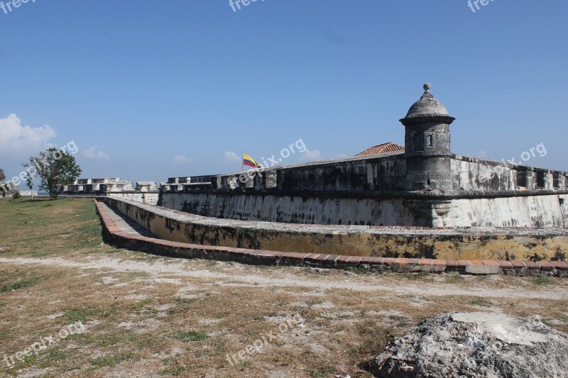 Cartagena Colombia Strong Military Castle San Fernando Walled City