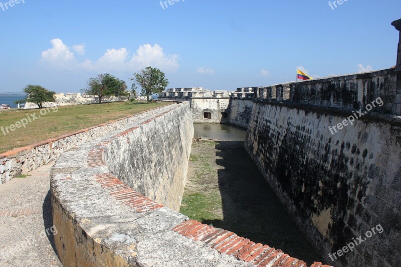 Cartagena Colombia Strong Military Castle San Fernando Walled City