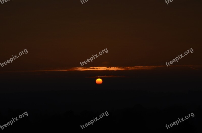 Sun Sunset Sunrise Greiz Thuringia Germany