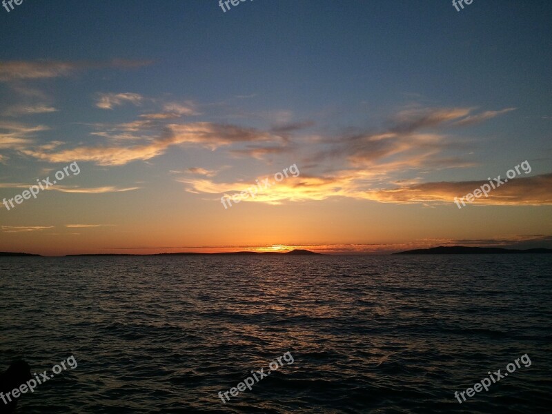 Sunset Sky Sea Nature Free Photos