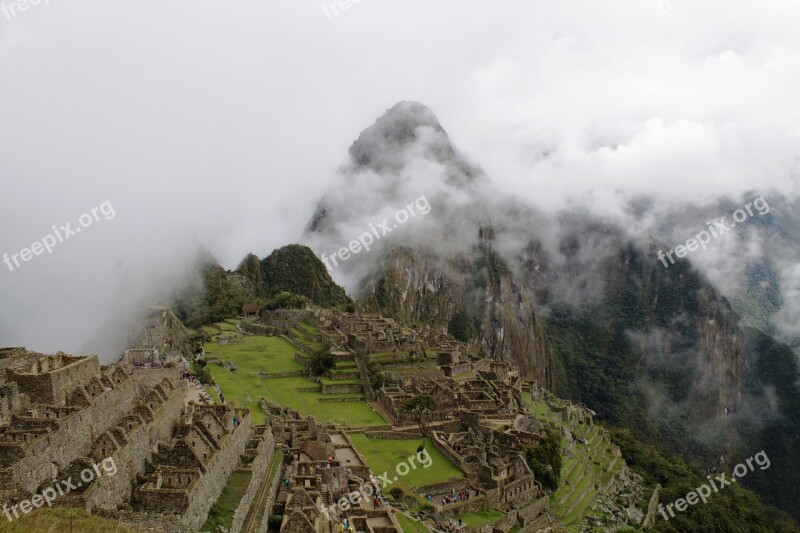 Peru Machu Pichu Archaeological Peru Tourism Landscape