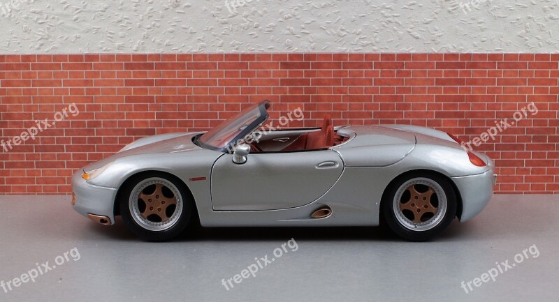 Model Car Porsche Boxster Sporty Silver