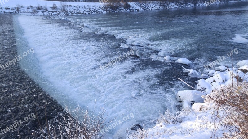 River Lech Barrage Nature Bavaria