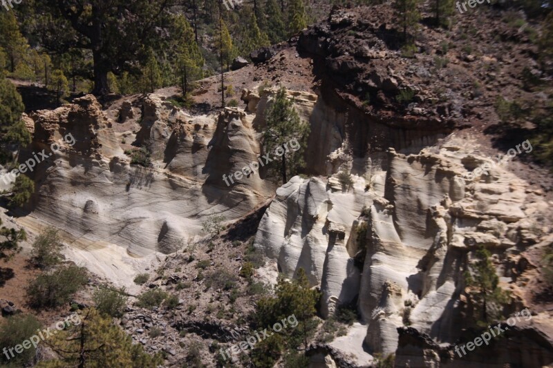 Tenerife Lunar Landscape Teide National Park Free Photos