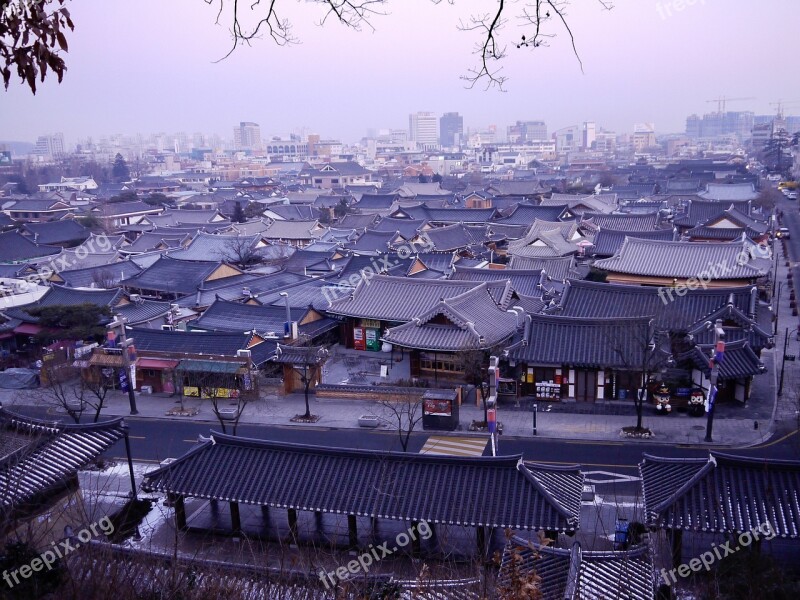 Jeonju Traditional City Korea Dawn Town