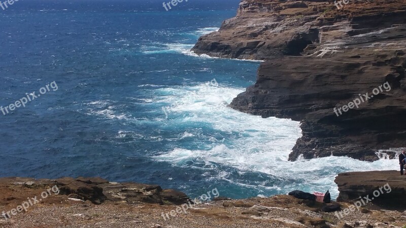 Blow Hole Hawaii Blow Hole Coastline Free Photos