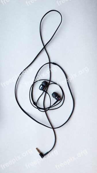 Headsets Nota The Treble Clef Music Art