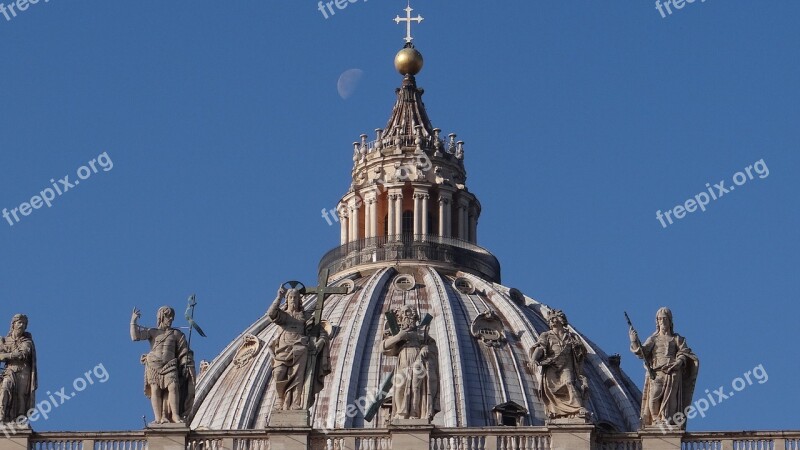 St Peter's Dome Vatican Rome Domed Church San Pietro