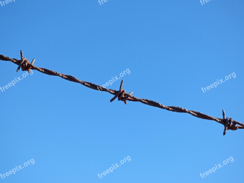 Barbed Wire Fence Not Pass Barbed Metal