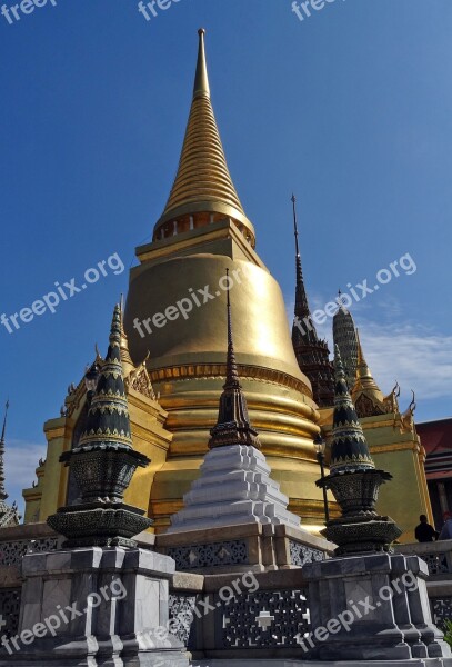 Palace Temple Complex Towers Places Of Worship Bangkok