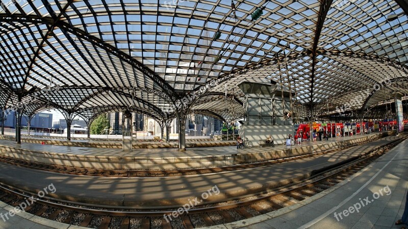 Cologne Cologne Main Station Steel Structure Platform Glass