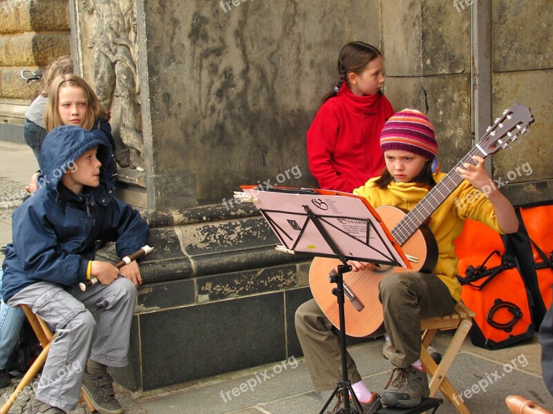 Kids Guitar Girl Music Stand Childhood