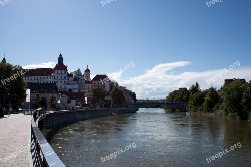 Neuburg On The Danube Bavaria Danube Water Nature