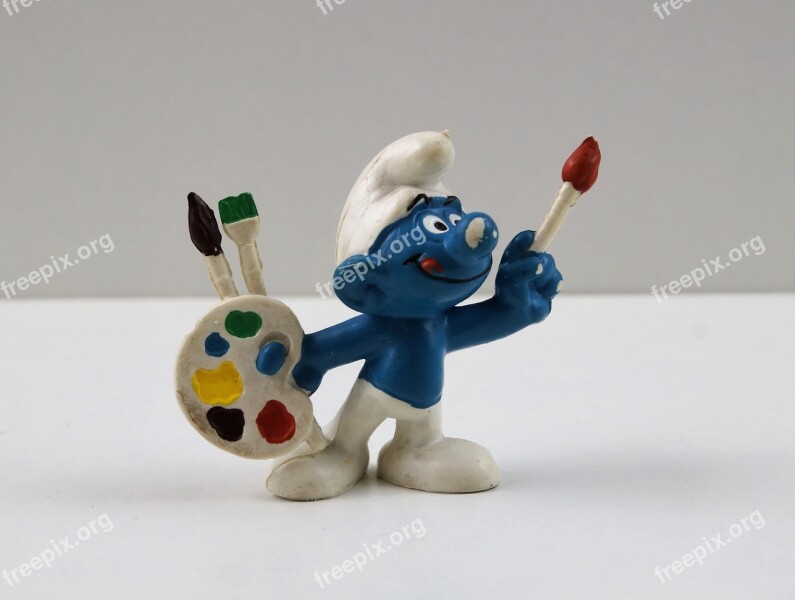 Smurf Smurfs Painter Smurf Figure Toys