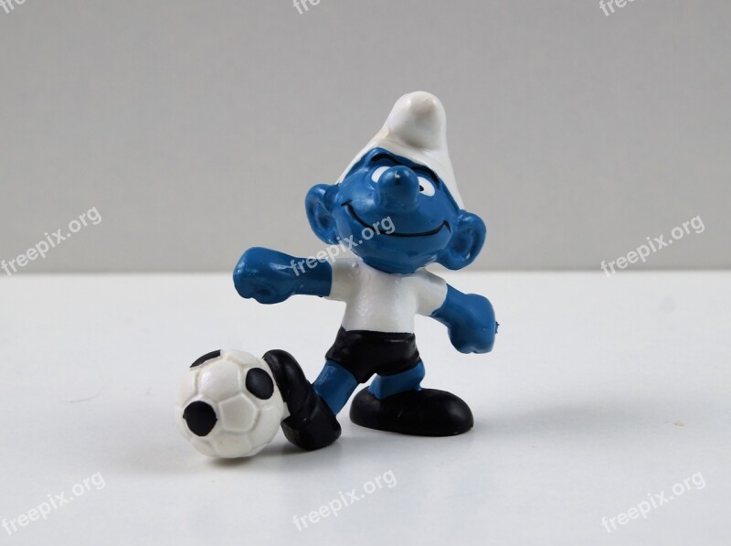 Smurf Smurfs Football Smurf Figure Toys