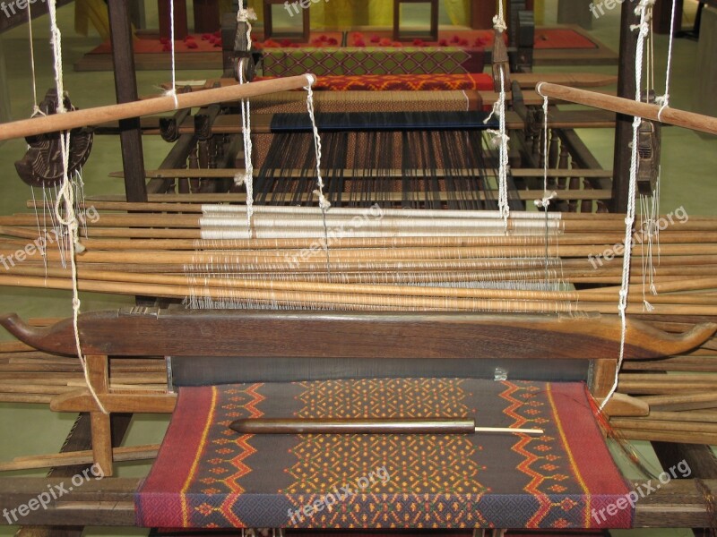 Loom Brocade Silk Asia Cambodia