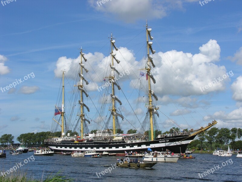 Sail Amsterdam Tall Ship Water Shipping