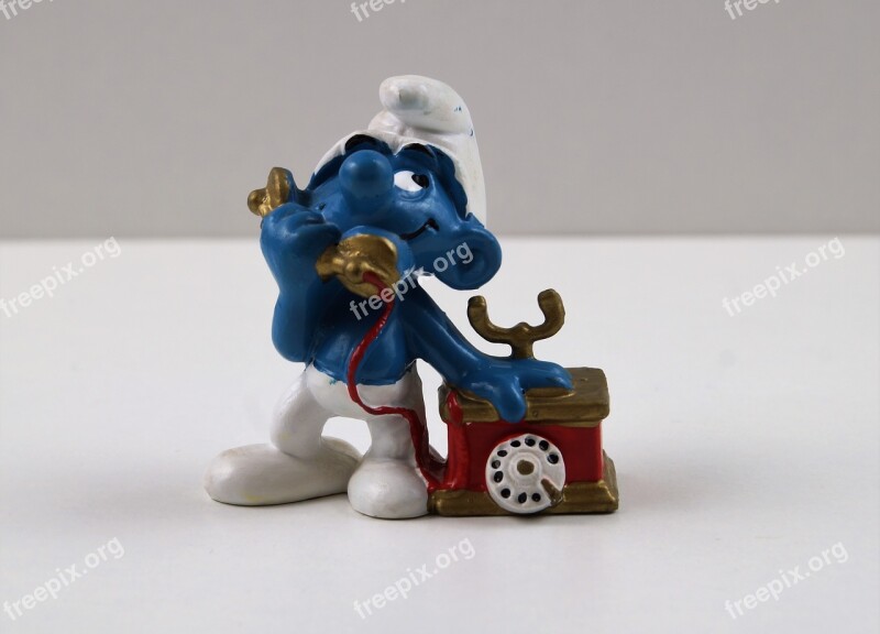 Smurf Smurfs Telephone Smurf Figure Toys