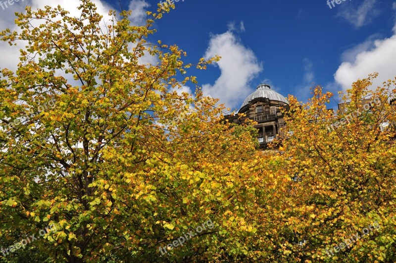 Scotland Autumn Blue Sky Holidays Fife