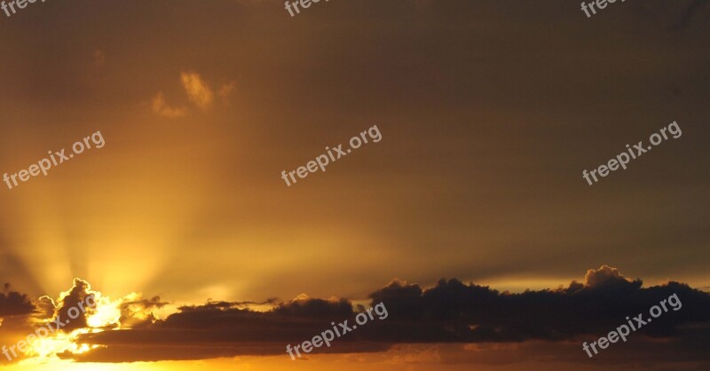 Sunrise Miami Biscayne Bay Nature Sun