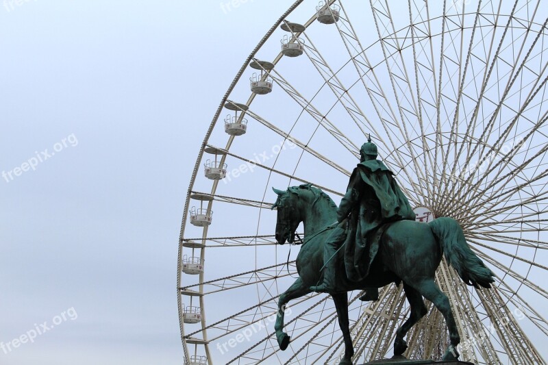 Eat Ferris Wheel Ruhr Area North Rhine Westphalia Fair