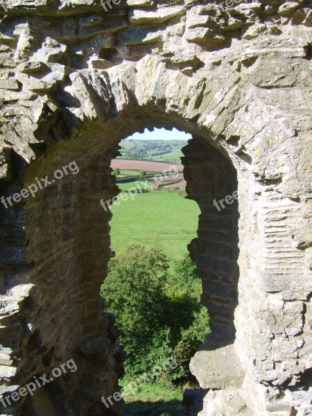 Castle Ruins Clun Clun Castle Shropshire