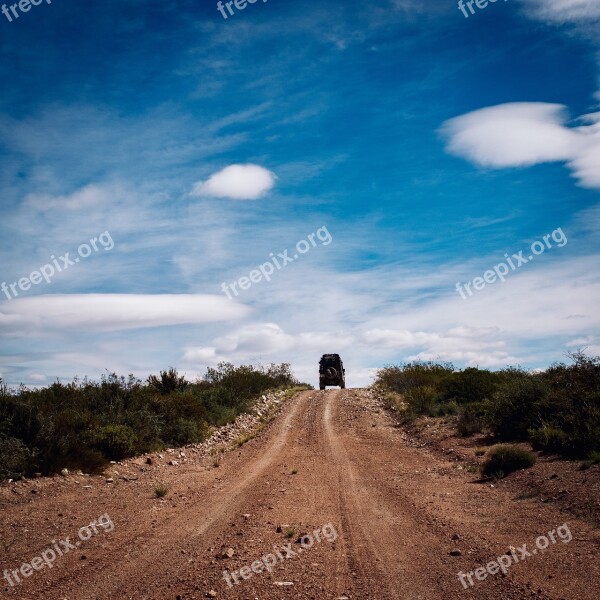 Path Nature Landscape Jeep Sky