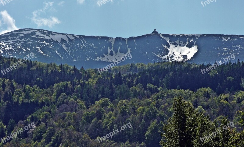 Krkonoše Giant Mountains Snowy Boilers Landscape Mountains Nature