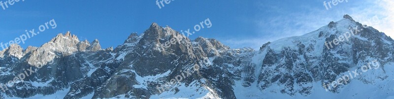 The Alps Mountains Landscape Snow Winter