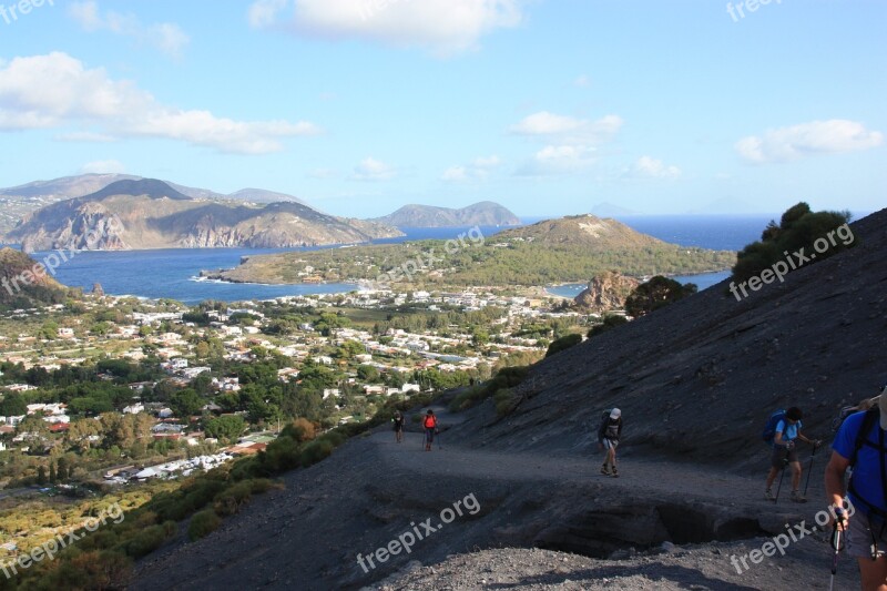 Vulcano Sicily Volcano Mediterranean Free Photos