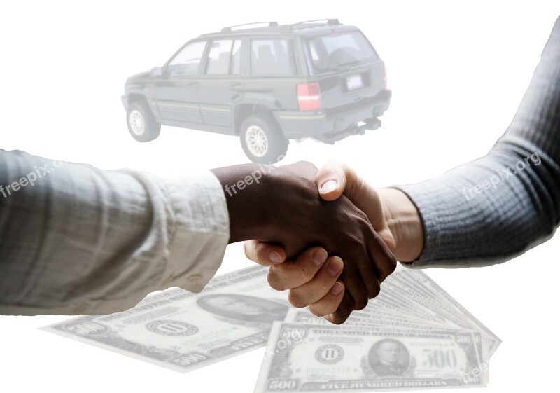 Car Sale Handshake Agreement Sold