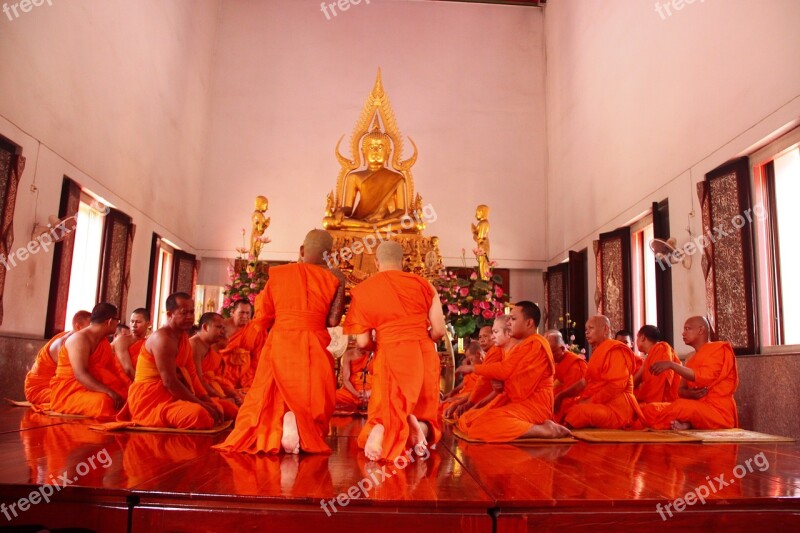 Buddhist Holy Day Monk Buddhism Holy Thing Religion