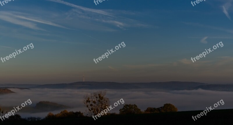 Landscape Fog Nature Forest Trees