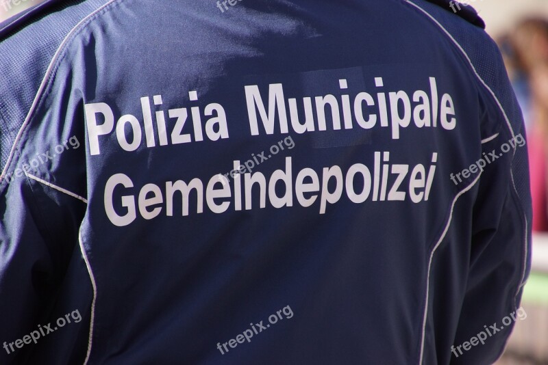 Municipal Police Gemeindepolizei Written Back Police