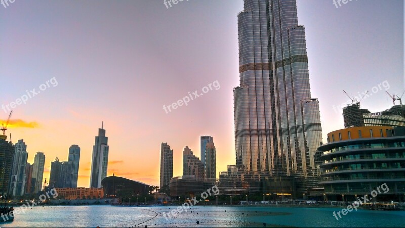 Dubai Khalifa Burj Emirates Skyscraper