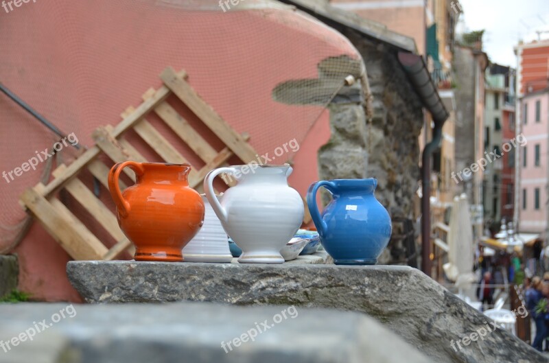 Cinque Terre Vases Pots Colors Free Photos