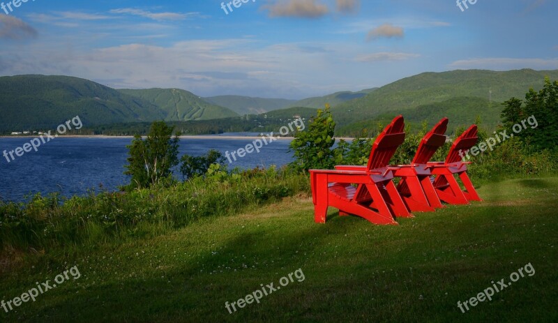 Landscape Chair Sea Side Summer