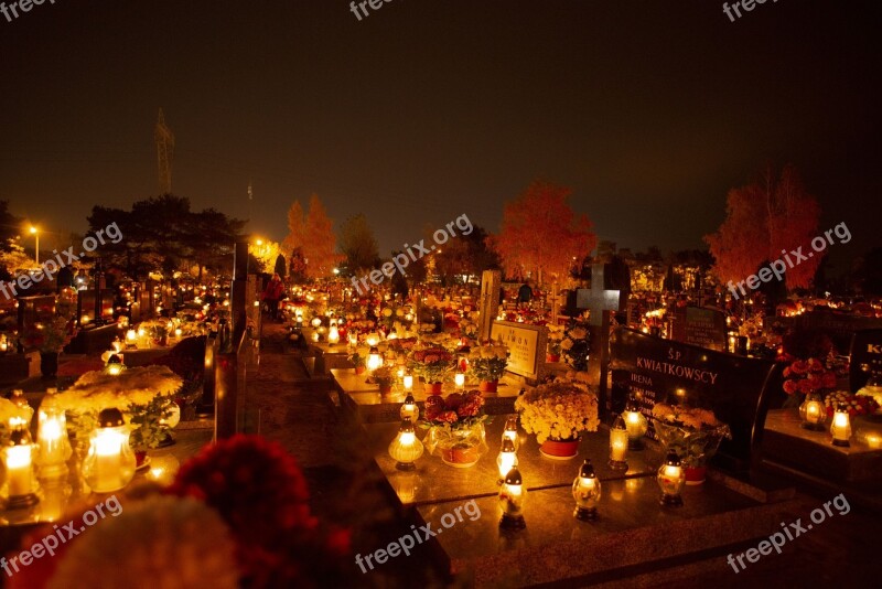 Night Cemetery The Tomb Of Free Photos