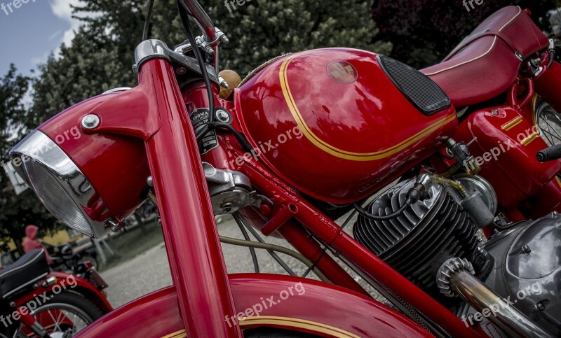 Motorcycle Red Transport Veteran Free Photos