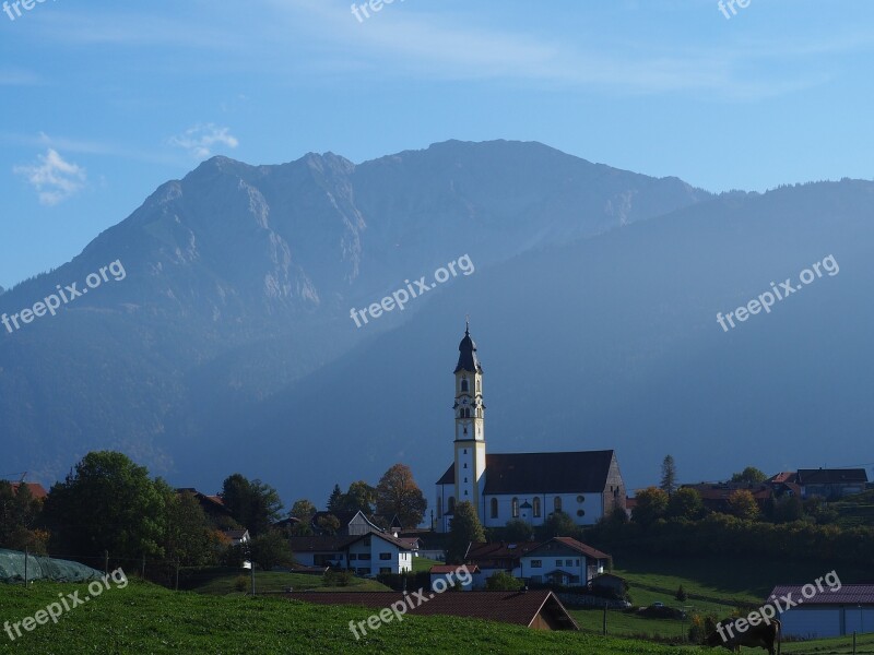 Mountains Church Landscape Pfronten Free Photos