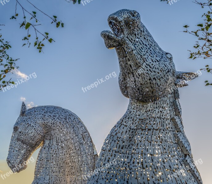 Sculpture Horses Kelpies Scotland Falkirk