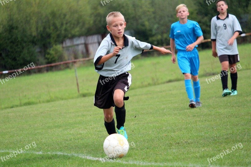 Football Children Pupils Older Pupils Play